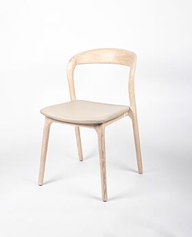 Raglan dining chair - ash/taupe leather