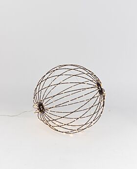 Capella LED foldable sphere chocolate w copper wire - small