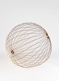 Capella LED foldable sphere chocolate w copper wire - large