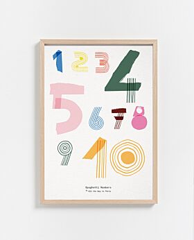 Paper Collective Spaghetti Numbers print