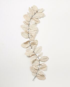 Bedouin leaf garland - upcycled canvas with glass beads