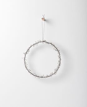 Bedouin hanging clear beaded wreath - large