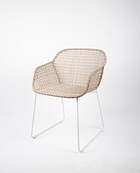 Belmont dining chair w arms - latte