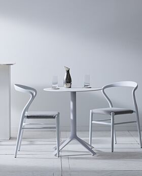 Joi stackable dining chair - white