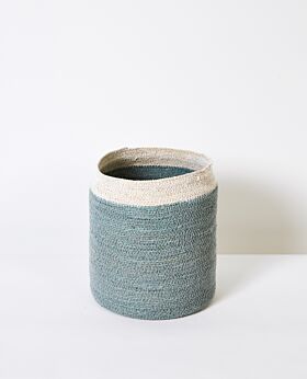 Cali woven basket - ocean with white rim