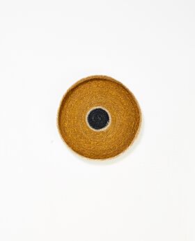 Cali woven tray - mustard - small