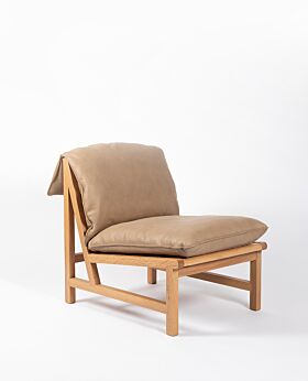 Cantaloupe occasional chair - tan leather