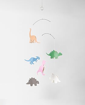 Carousel hanging paper mobile - dino friends