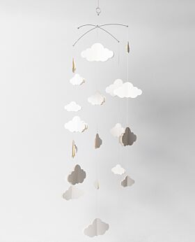 Carousel hanging paper mobile - head in the clouds