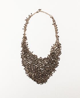 Mirielle mesh necklace - gold & black