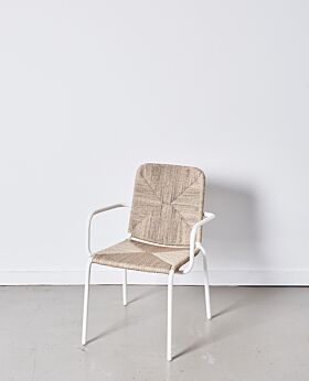 Chester dining chair with arms - white frame