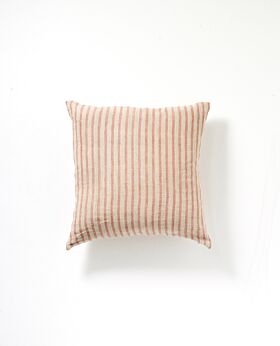 Christophe linen cushion - blush stripe