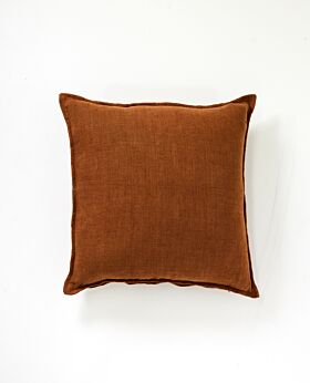 Christophe linen cushion - cinnamon