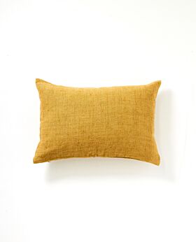 Christophe linen cushion - mustard