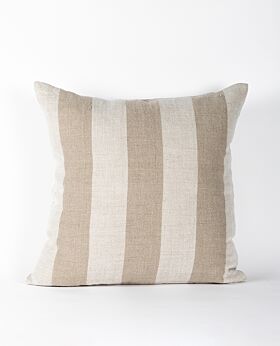 Christophe linen cushion - wide stripe neutral