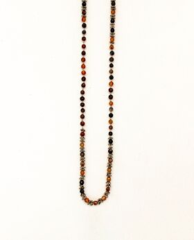 Coco necklace - gold & brown
