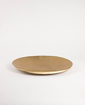Dante brass curved oval platter - large