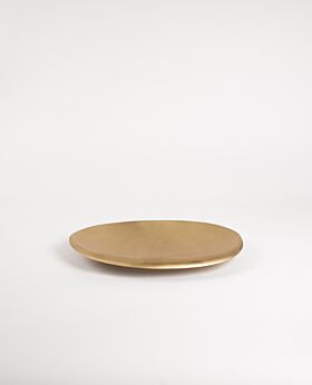 Dante brass curved oval platter - small