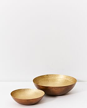 Dante patterned brass bowl