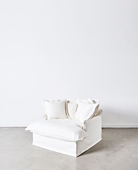 Dawson oversized armchair - white