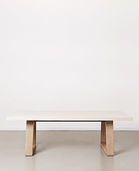 Denison terrazzo dining table - shell - large
