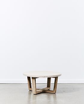 Denison terrazzo coffee table round - shell