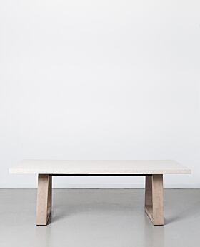 Denison terrazzo dining table - shell