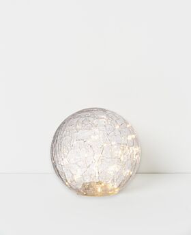 Capella LED crackle glass ball - large