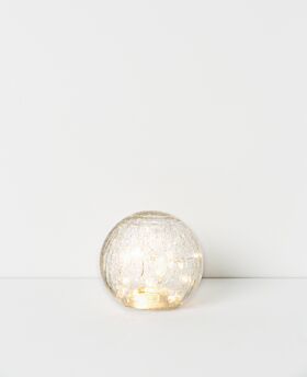 Capella LED crackle glass ball - small