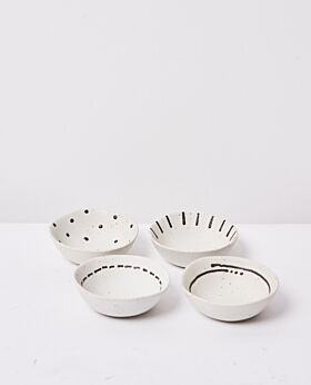 Emiko condiment bowls mini - asst - set of 4