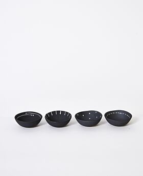 Emiko condiment bowls mini - charcoal - assorted set of 4