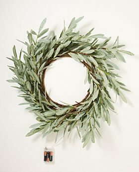 Eucalyptus LED wreath - large