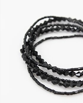 Felice multi-strand bracelet set - asstorted black