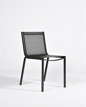Granada dining chair stackable - charcoal
