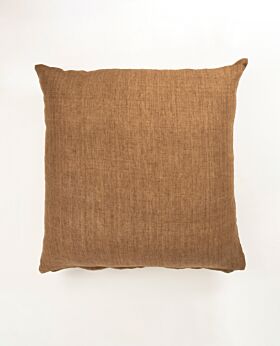 Haarlem linen cushion - toffee - square