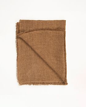Haarlem relaxed linen throw - toffee
