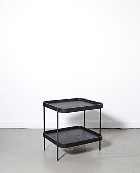 Idaho oak side table - rectangle - black