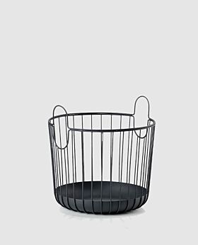 Zone Inu round metal basket - black - large