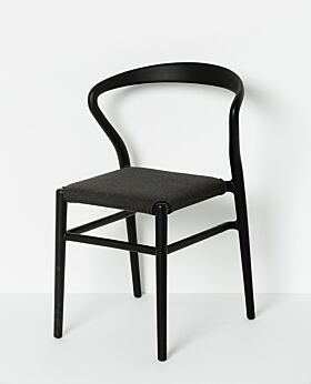 Joi stackable dining chair - black