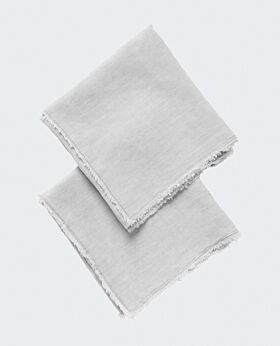 Keira linen pillowcase set 2 - warm grey