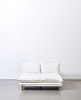 Lucas armless sofa - white