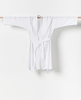 Lila linen bathrobe - white