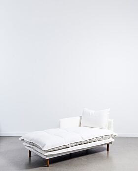 Lucas chaise left facing - white
