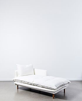 Lucas chaise right facing - white