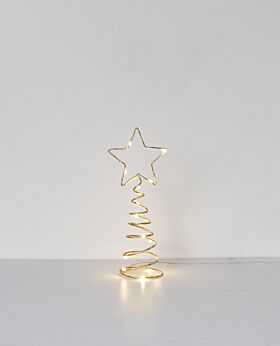 Lumi LED tree topper - gold