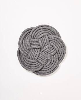 Marlon cotton rope trivet - grey