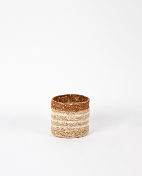 Paco basket - paprika/white/natural - medium