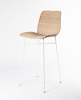 Parker bar stool solid weave - whitewash