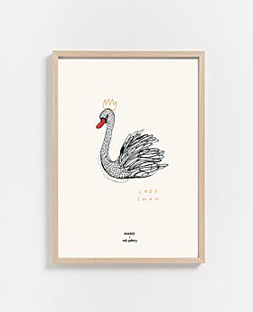 PAPER COLLECTIVE Lady Swan print - Envelope 30x40cm