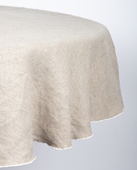 Piama linen tablecloth - natural - round